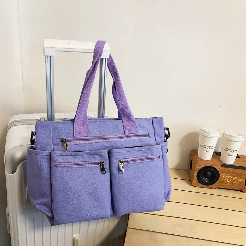 Women's Large Capacity Corduroy Korean Style Simple Crossbody Bags