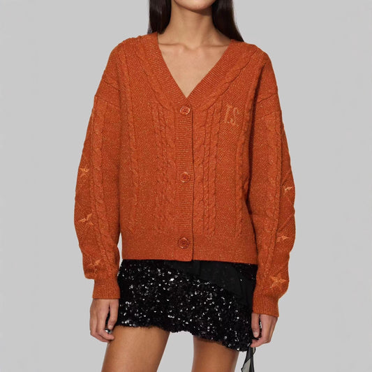 Moldy Taylor Orange Embroidery Loose Idle Sweaters