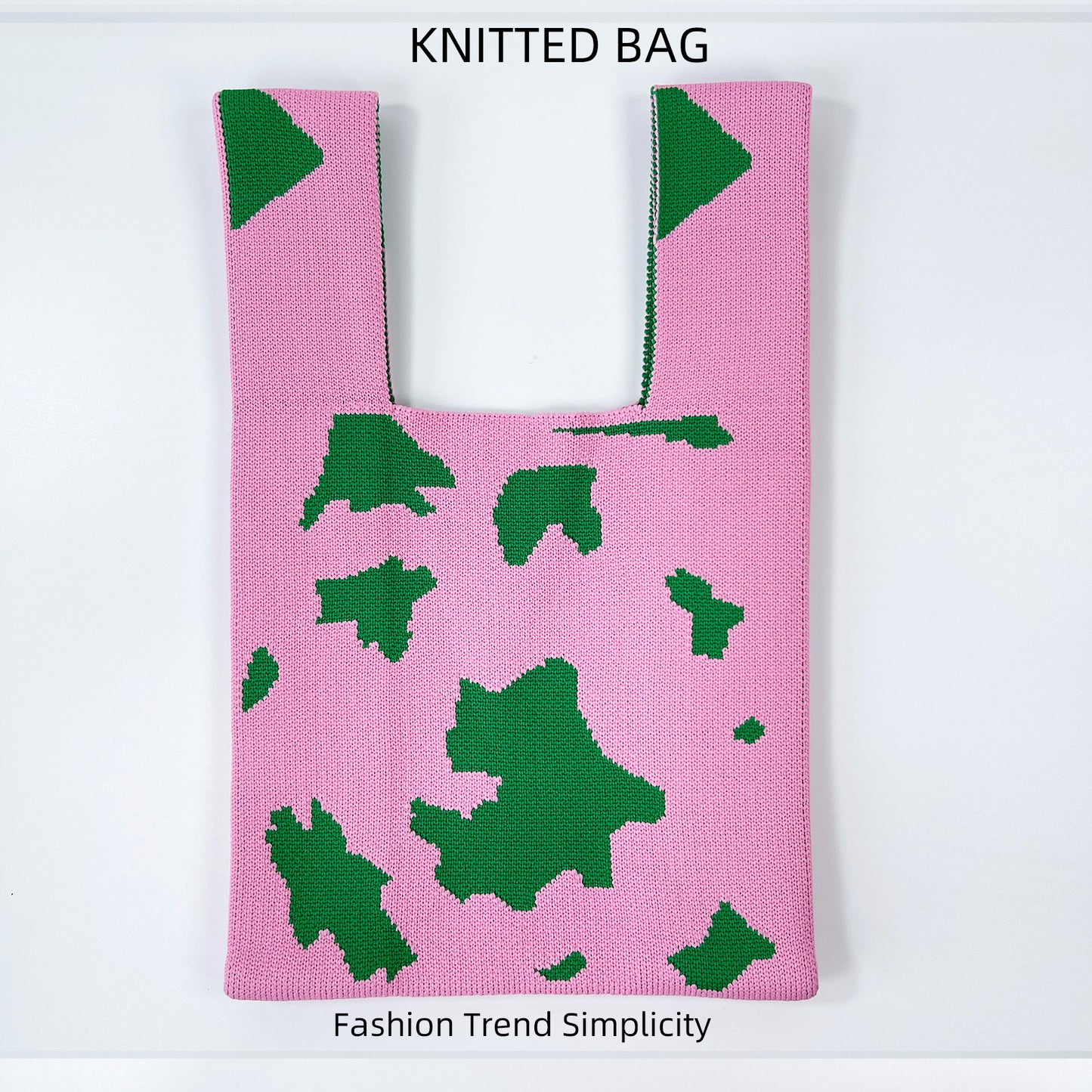 Women's Flower Knitted Large Capacity Totes Wrist Handbags