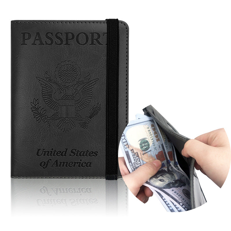 Pattern Voltage Transformer Leather Strap Passport Protection Usd Id Package