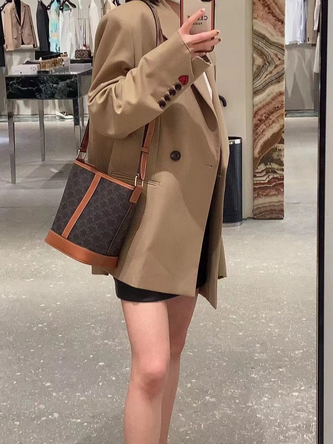 Women's Arc Cowhide Spring Fashion Advanced Texture Bags