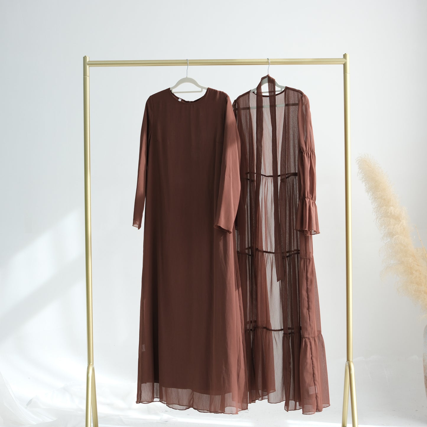 Turkey Encounter Elegant Chiffon Wrinkle Two-piece Dresses