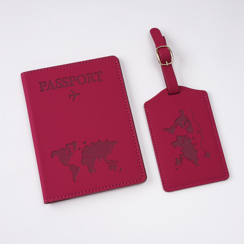 Map Style Passport Cover Tag Suit Card Holder