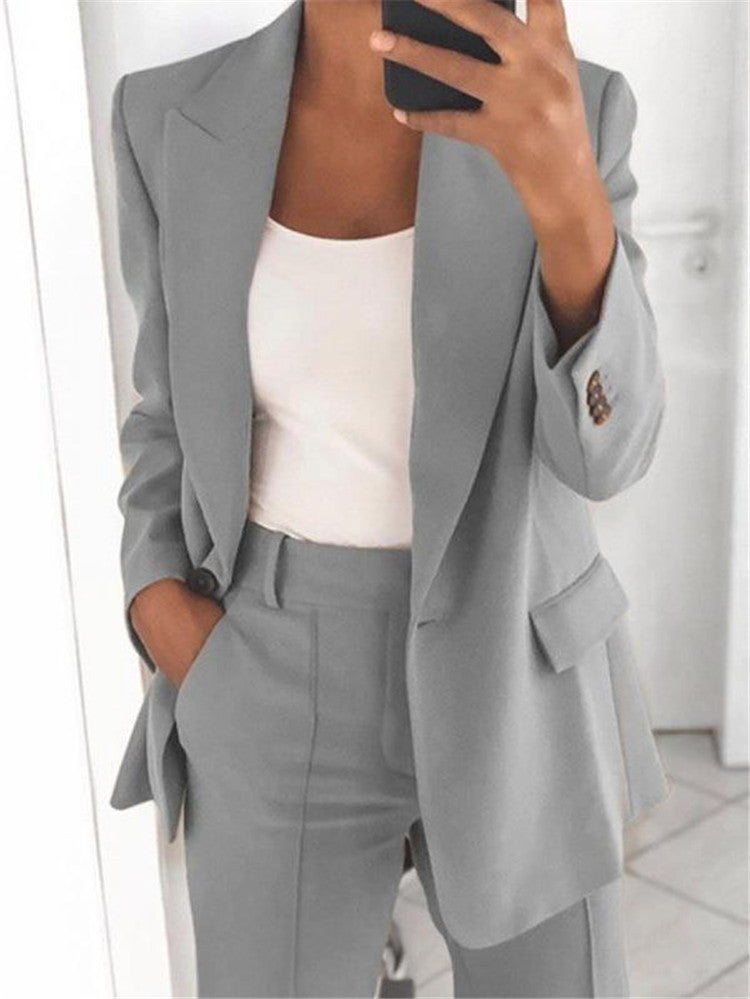 Women's Autumn Fashion Polo Collar Graceful Small Suit