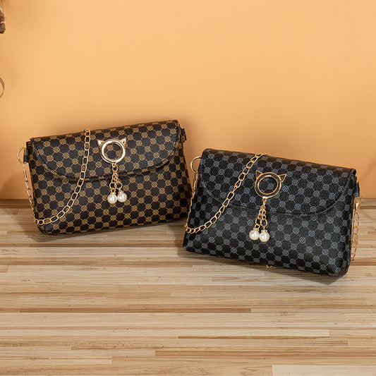 Charming Glamorous Fashion Simple Pearl Embroidered Crossbody Bags