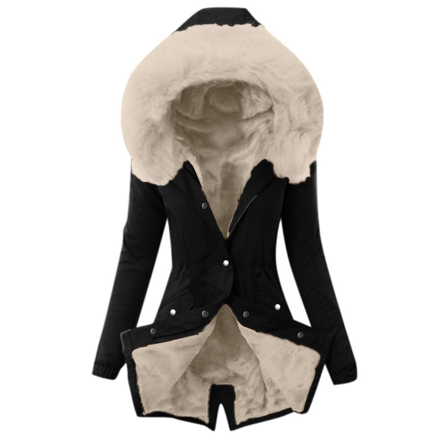 Women's European Parka Mid-length Clothes Hooded Winter Coats
