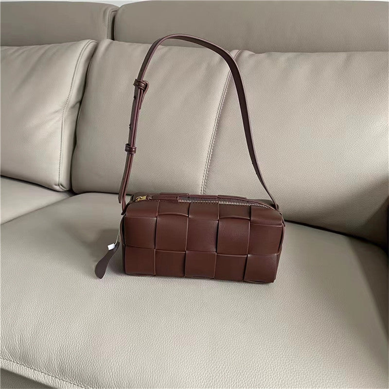 Woven Genuine Leather Advanced Texture Underarm Bags