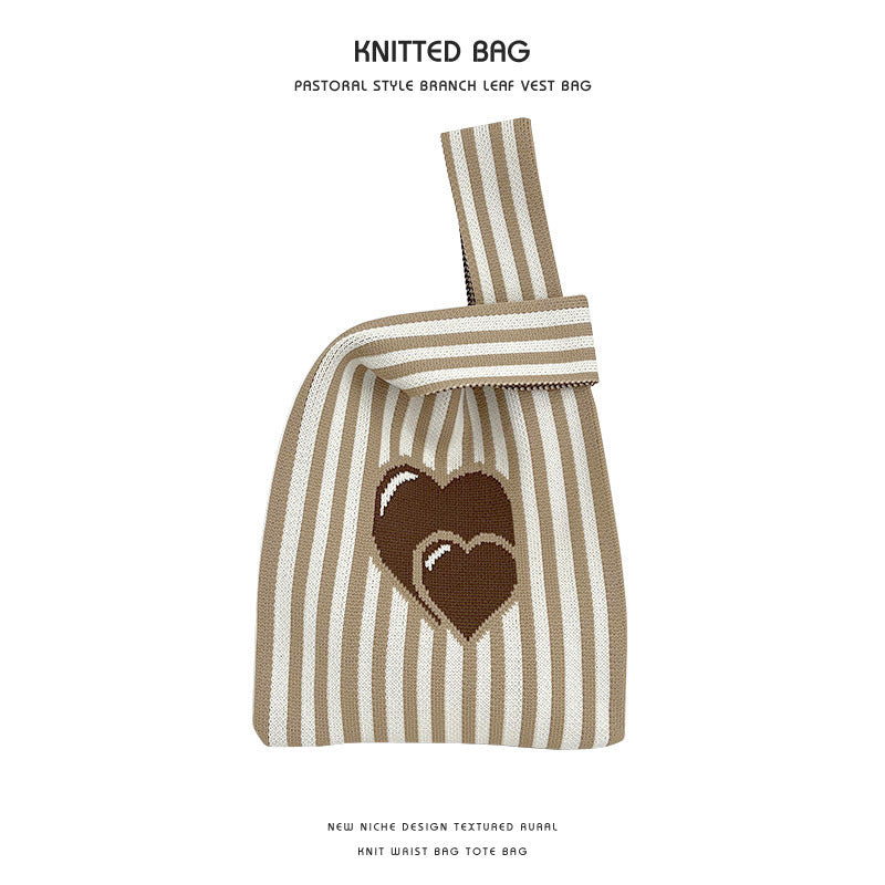 Women's Knitted Vest Versatile Large Capacity Commuter Handbags