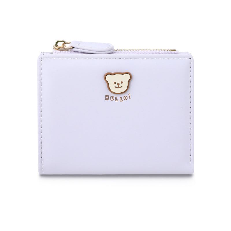 Glamorous Cute Bear Short Design Korean Ladies Wallets