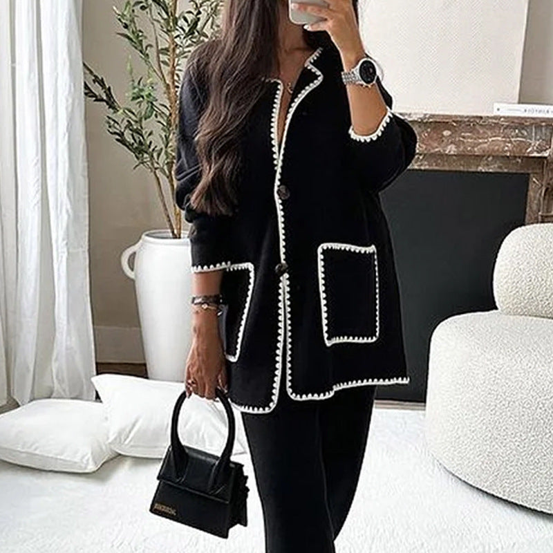 Women's Autumn Fashion Casual Loose Solid Color Suits
