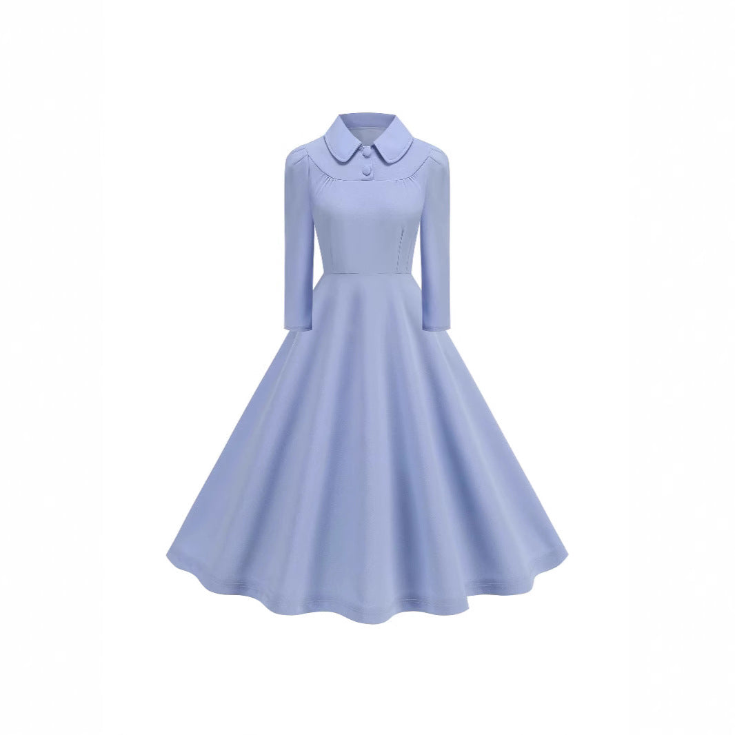Women's Dress Long Sleeve Autumn Retro Literary Elegance Skirts