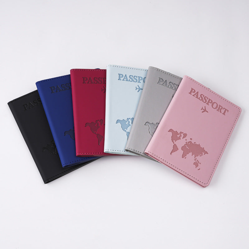 Map Style Passport Cover Tag Suit Card Holder