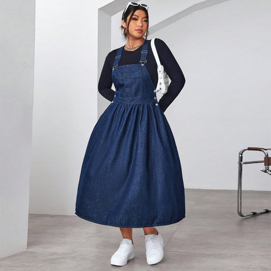 Women's Versatile Slimming Large Hem Suspender Dresses