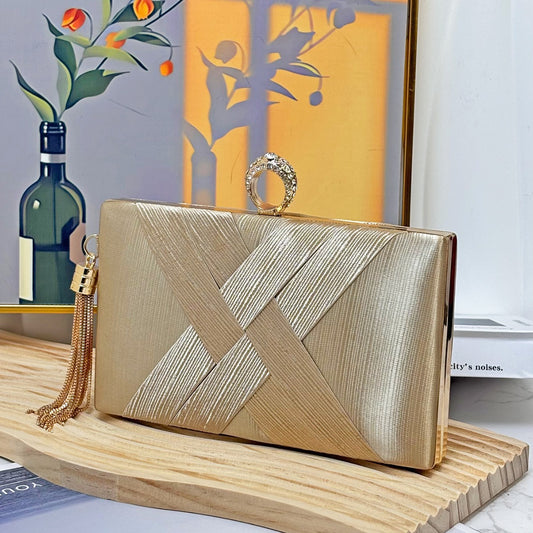 Women's Classic Tassel Dinner Vintage Chain Box Evening Bags