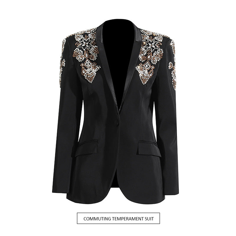 Elegant Small Autumn Deep V Sexy Blazers