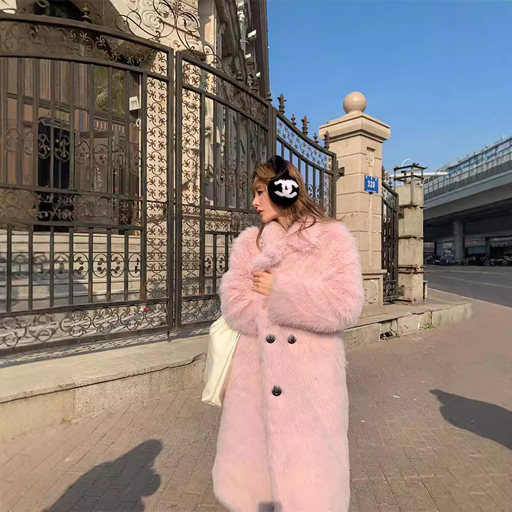 Women's Fur Loose Faux Korean Large Lapel Coats