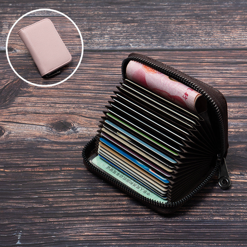 Women's & Men's & Expanding Versatile Large Capacity Zipper Card Holder