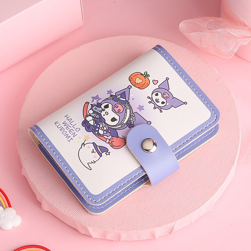 Cute Compact Large Capacity Cartoon Coated Page Card Holder
