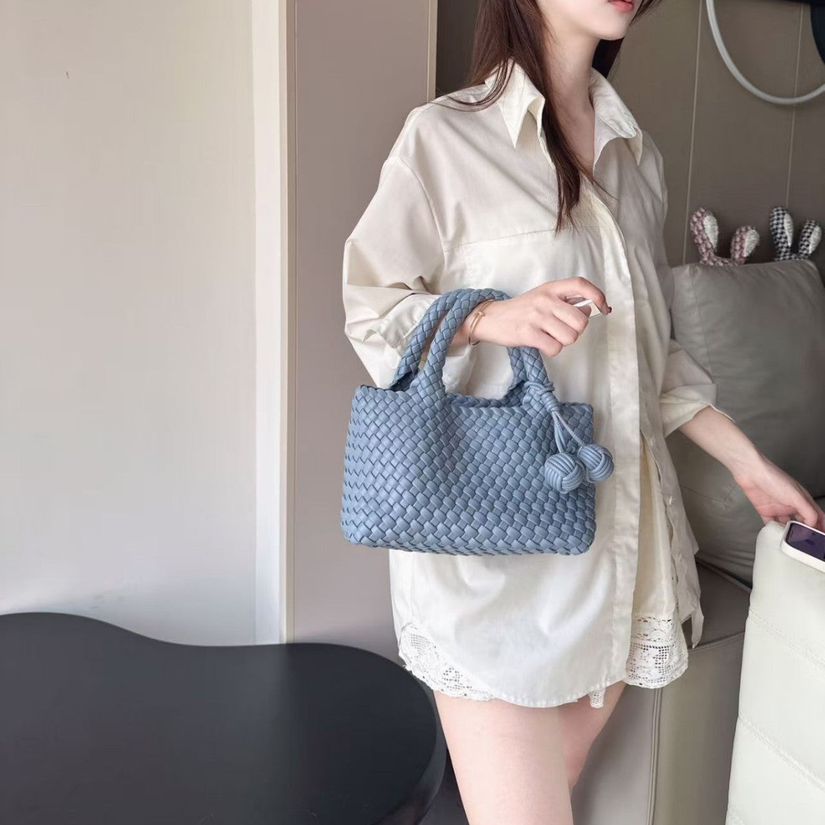 Women's Cute Woven Simple Personality Vegetable Basket Handbags