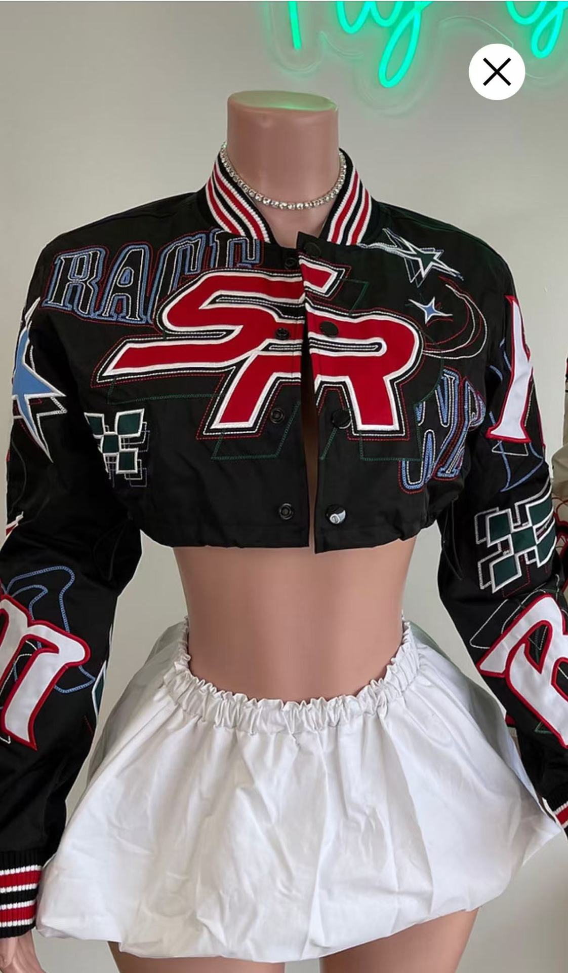 Fashion American Embroidered Threaded Long Sleeve Uniform