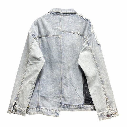 Women's Irregular Patch Printed Street Loose Style Jackets