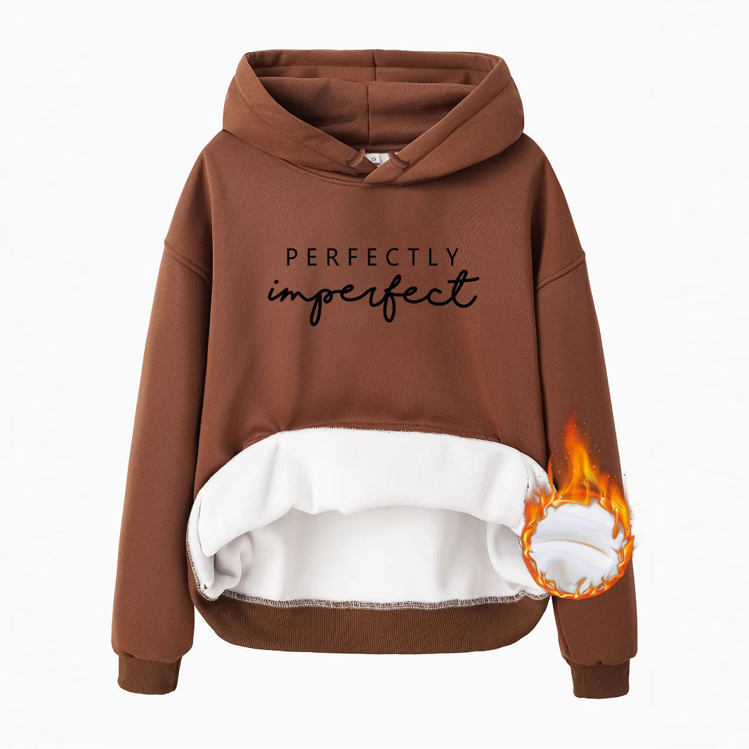 Women's European Kangaroo Pocket Hooded Long Sleeve Fleece Women's Sweater, Sweater