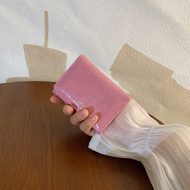 Women's Short Authentic Leather Tactile Feel Mini Ladies Wallets