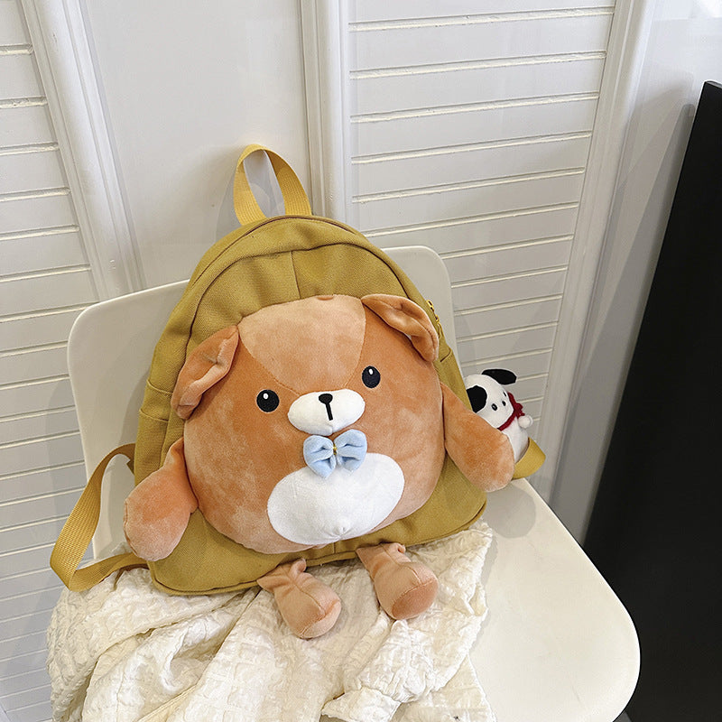 Cartoon Cute Canvas Female Egg Puff Backpacks