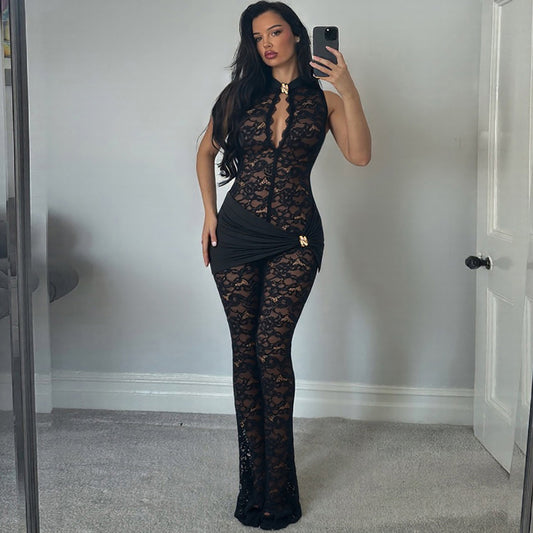 Women's Style Sexy Cutout Sleeveless Pleated Slim Clothing