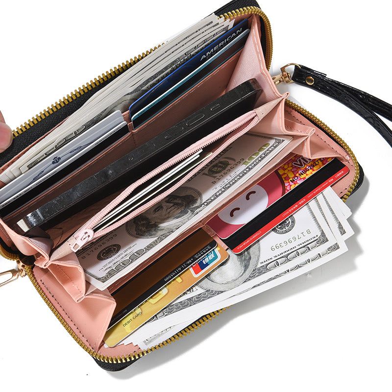 Crocodile Pattern Classic Style Clutch Zipper Bags