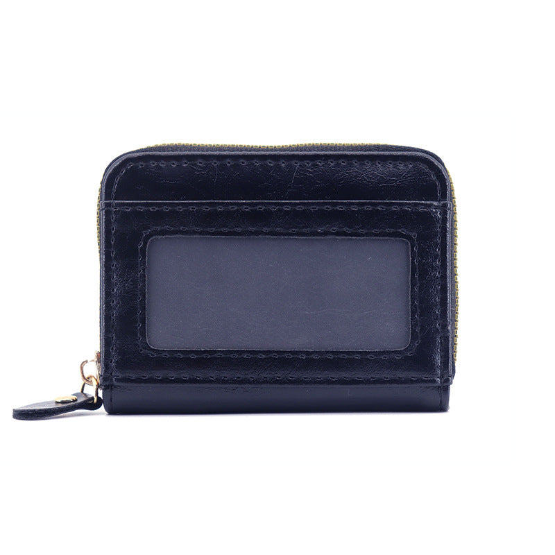 Oil Wax Vintage Organ Multifunctional Multi Card Holder