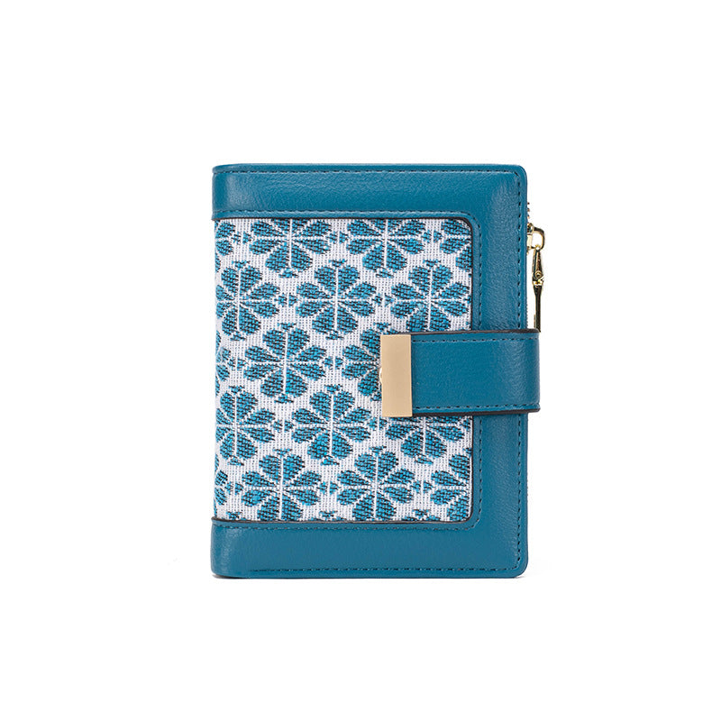 Women's Short Fashion Trend Passport Large Capacity Multiple Slots Ladies Wallets