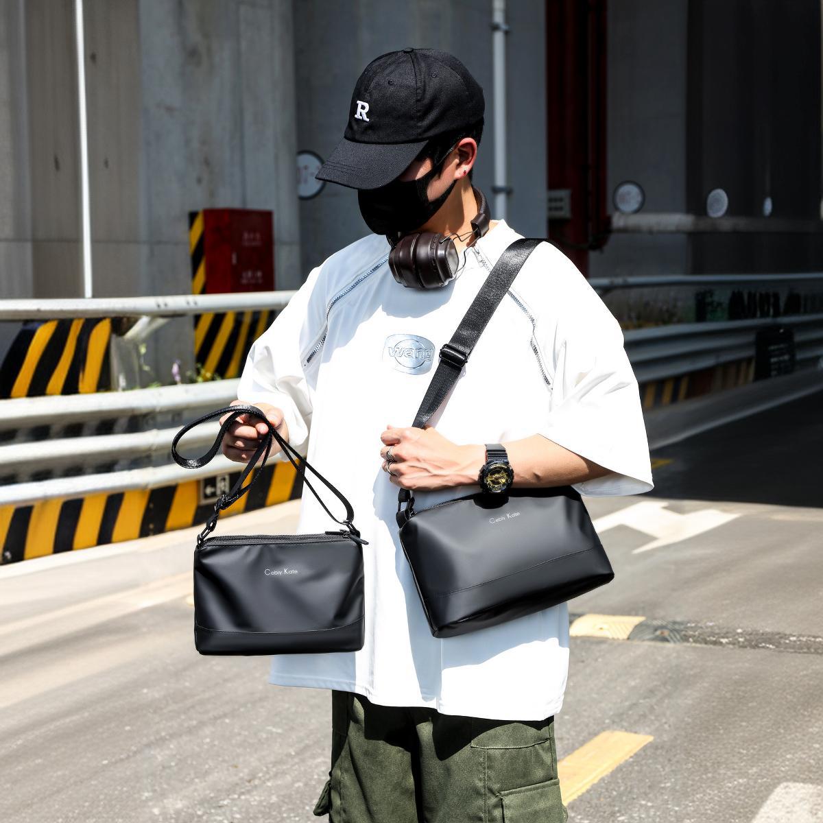 Men's Fashion Trendy Simple Portable Niche Waterproof Men's Shoulder Bags