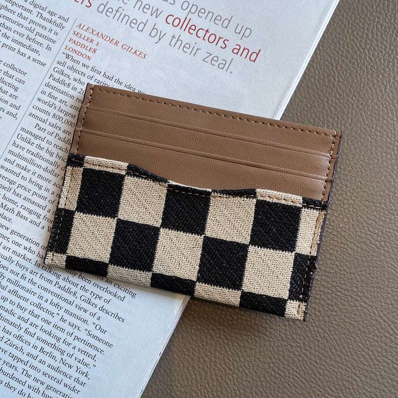 Female Mini Exquisite Canvas Fashion High Card Holder