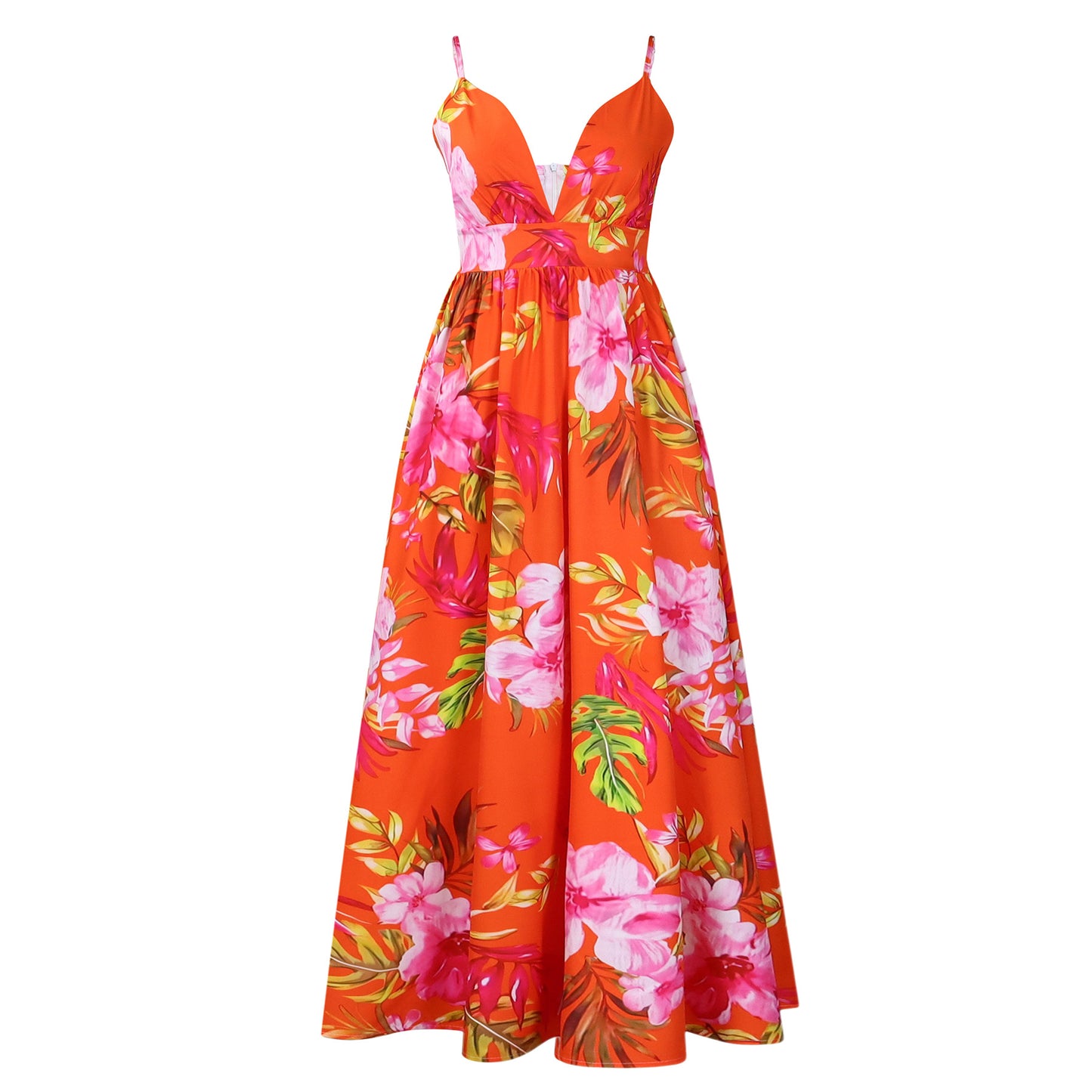 Summer Fashion Temperament Strap Printed Beach Dress
