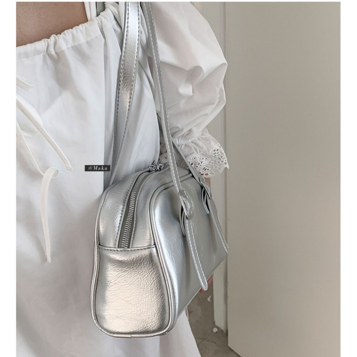 Women's Waxed Leather Underarm Leisure Large Capacity Shoulder Bags