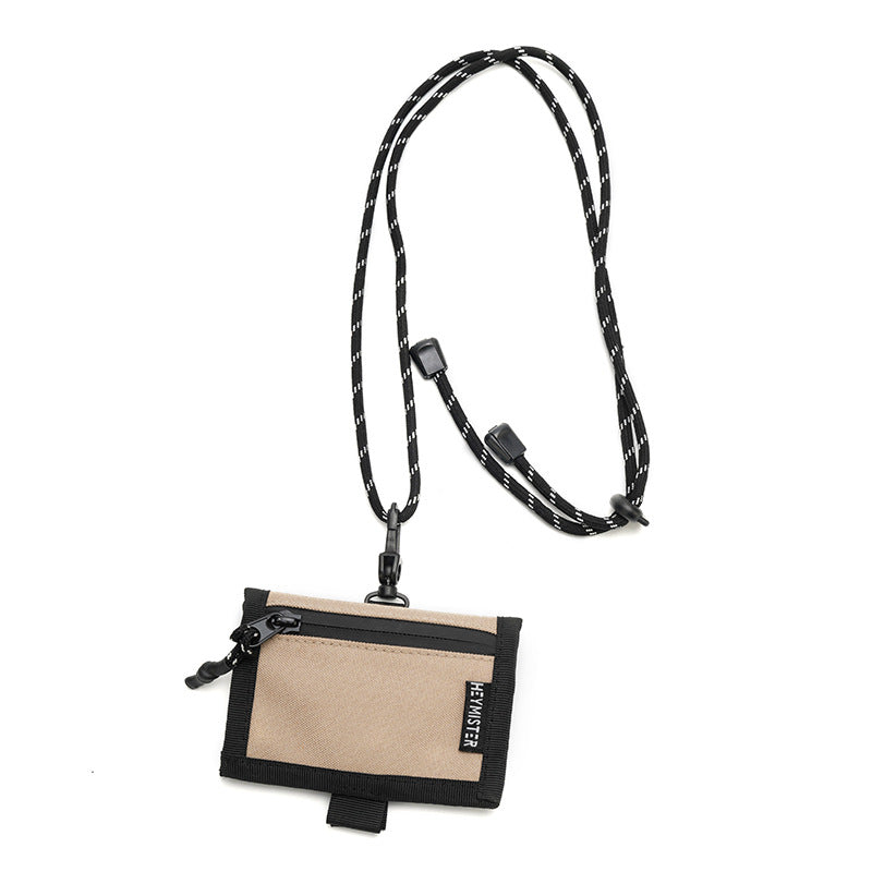 Street Fashion Halter Woven Color Matching Card Holder