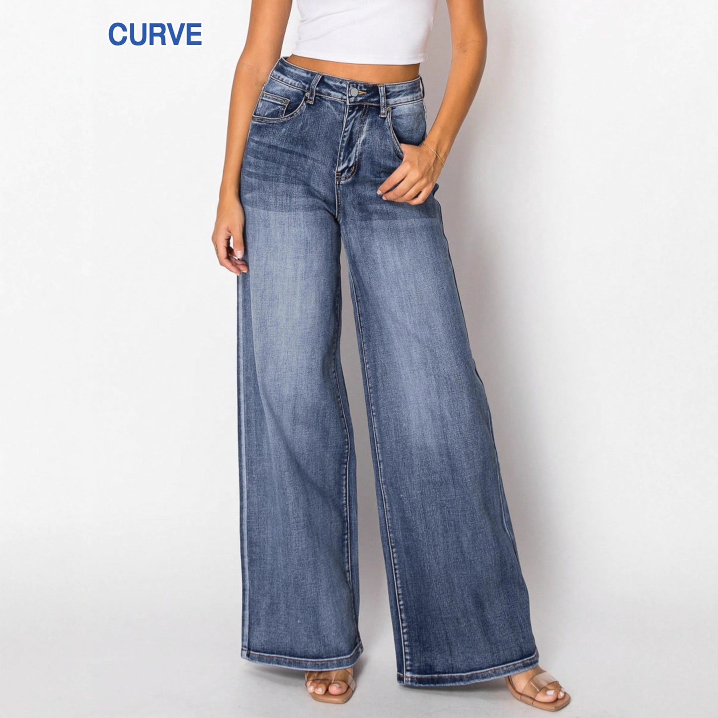 Women's American Style Retro Washed Loose Straight Autumn Jeans