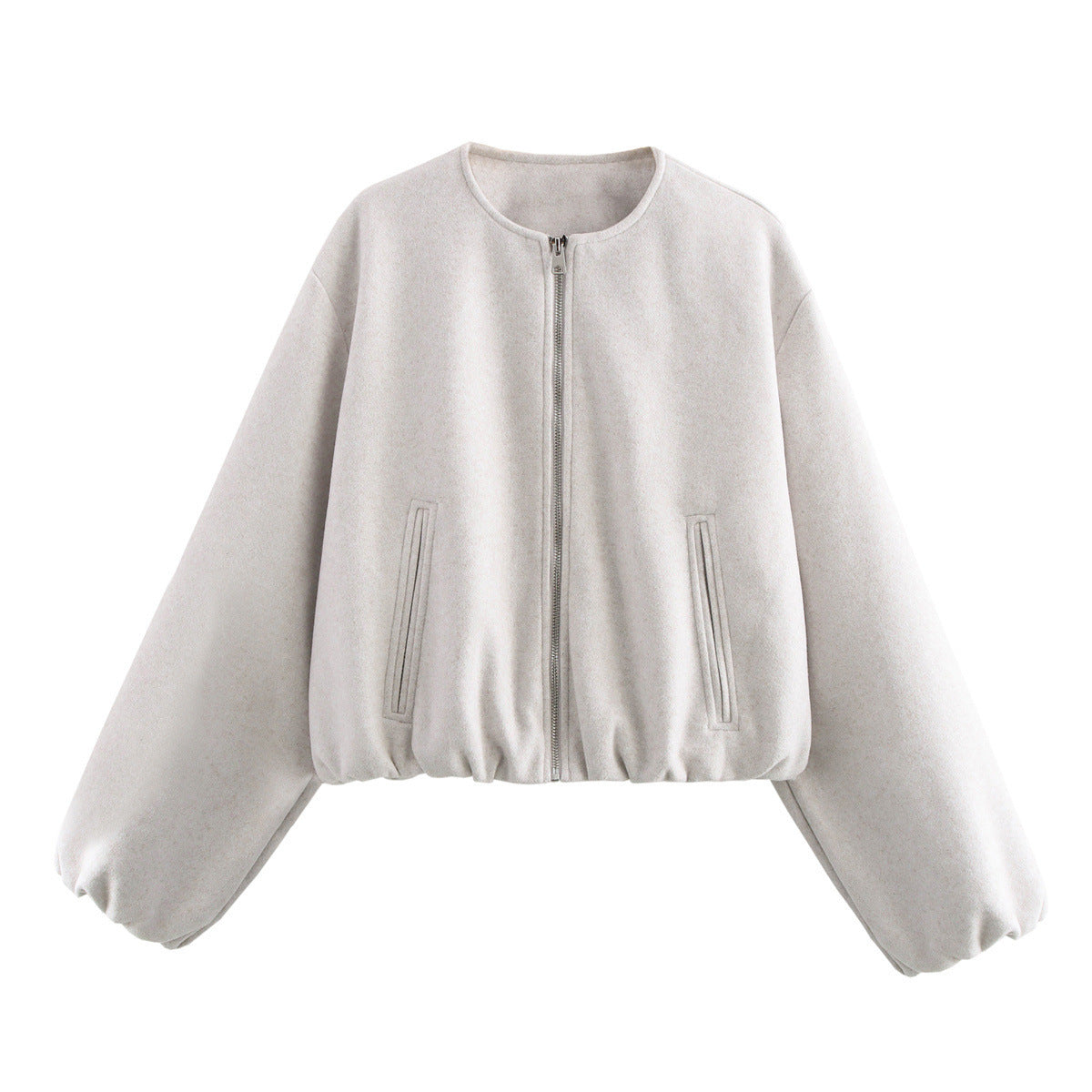 Women's Beautiful Fashion Round Neck Baseball Jackets