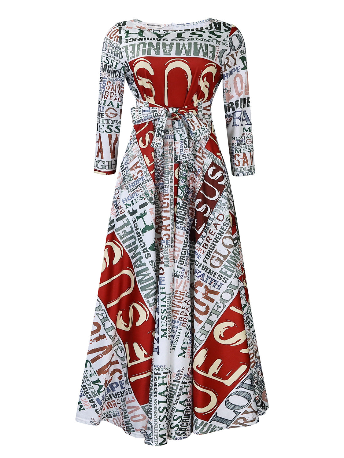 Women's Fashion Elegant Graceful Printed Lace Up Skirts