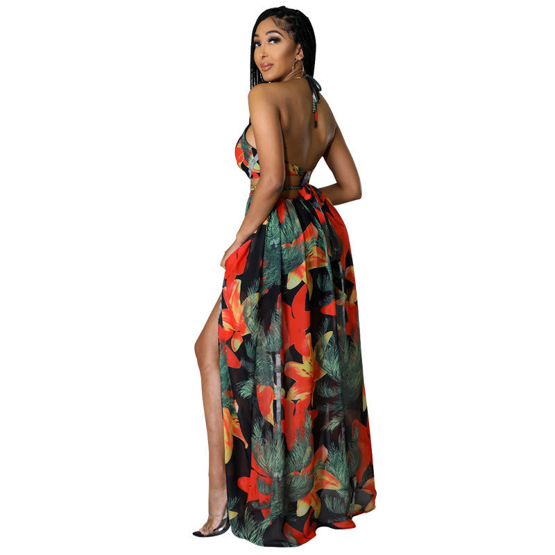 Women's Large Slightly Fat Mid-length Sling French Dresses