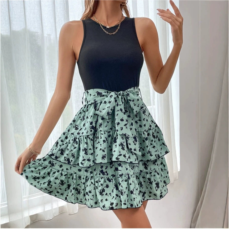 Durable Innovative Women's Summer Sleeveless Printed Dress