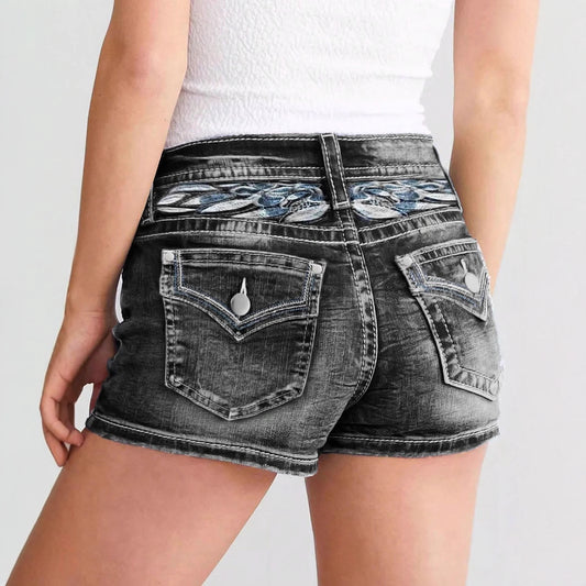 Women's Slim Embroidery Fashion Hot Versatile Street Pants