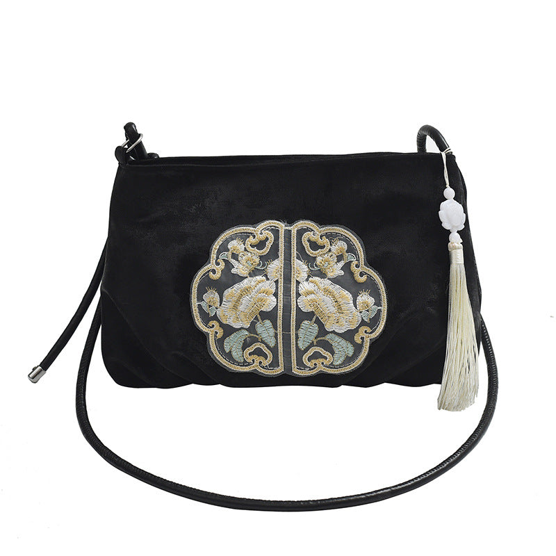 Women's Chinese Style Beaded Summer Western Commuter Crossbody Bags
