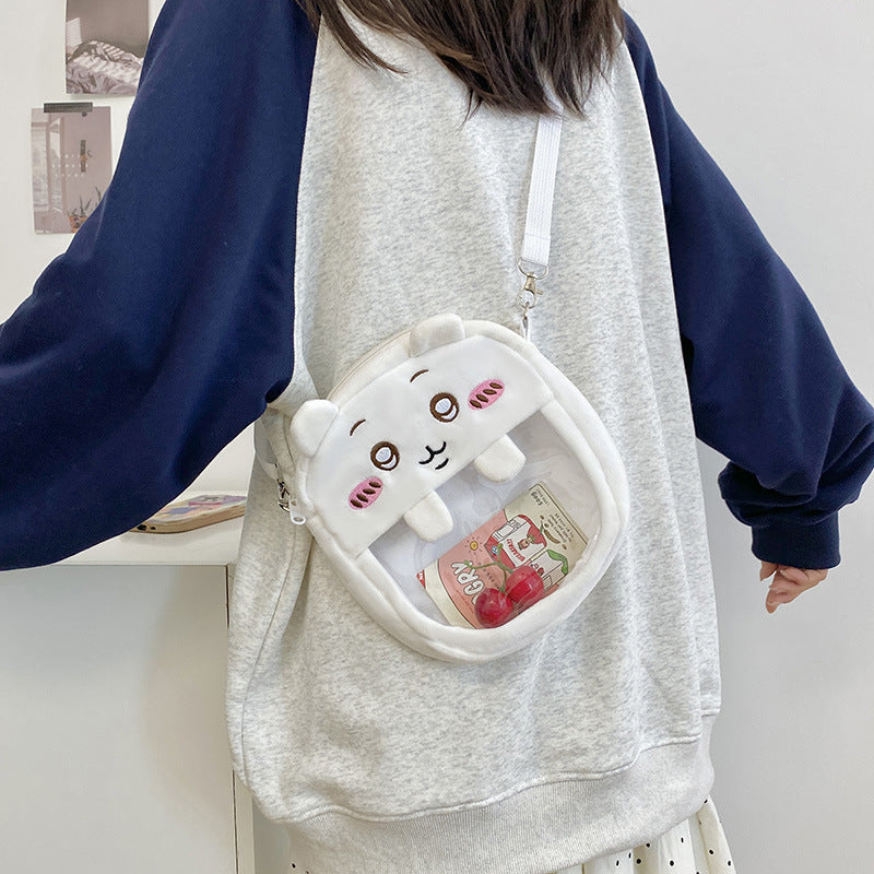 Cartoon Anime Style Cute Rabbit Round Crossbody Bags