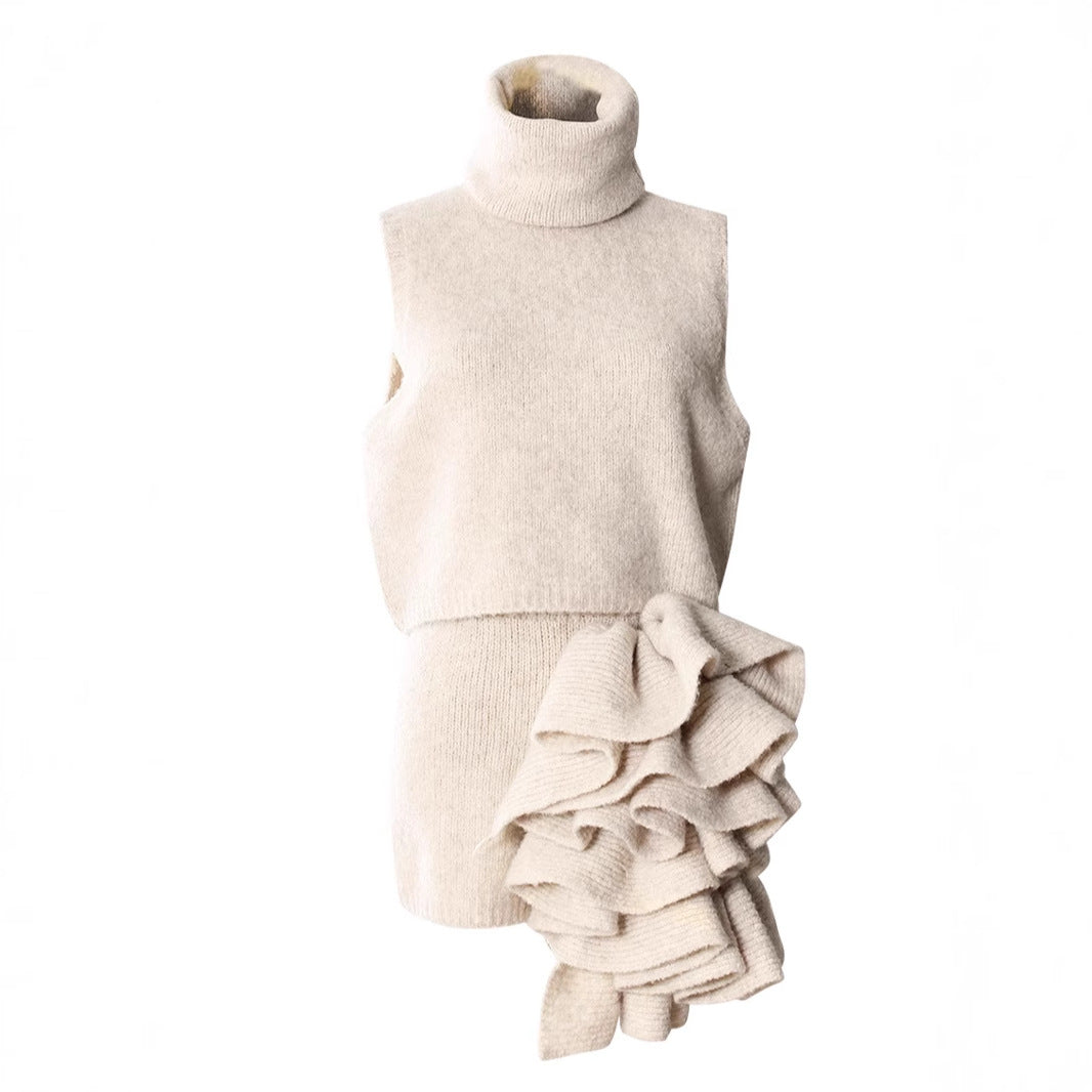 Women's Temperament Gentle Long Knitted Three-piece Set Suits