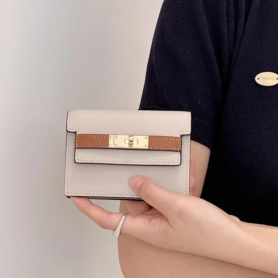 Women's Kelly Design Leather License Storage Large Capacity Card Holder