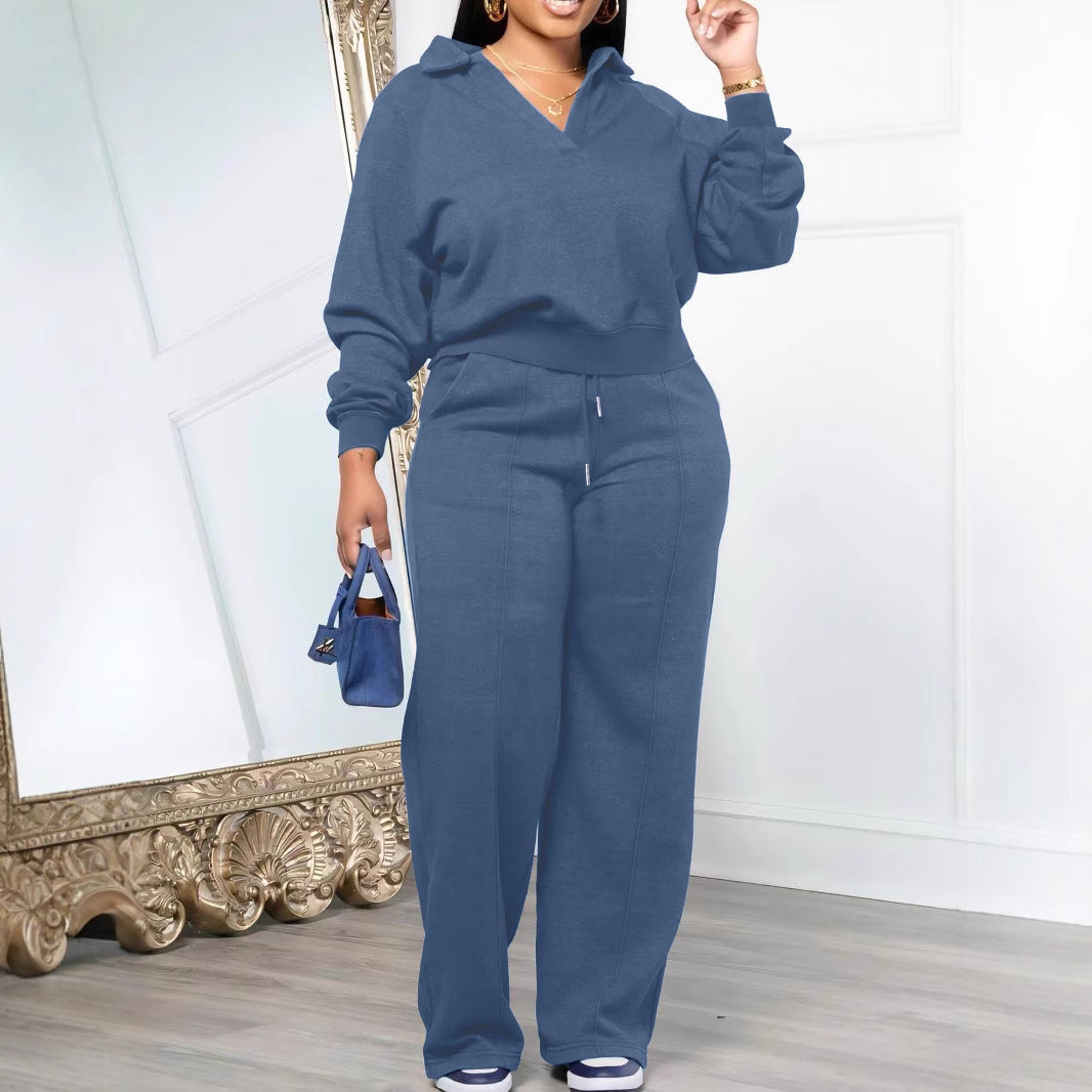 Women's Personality Fashion Casual Loose Solid Color Out Suits