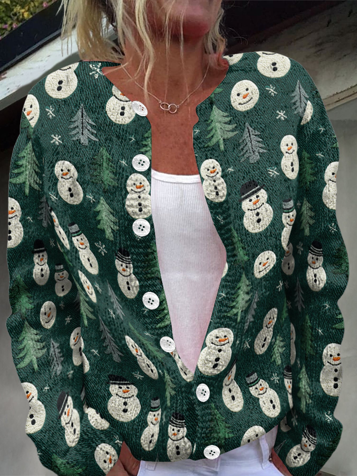 Glamorous Winter Single-breasted Christmas Warm Button Sweaters