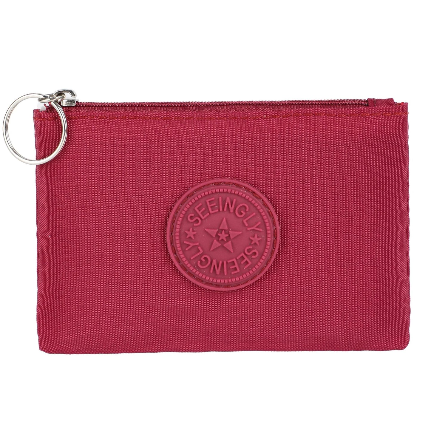 Cool Glamorous Zipper Nylon Solid Color Card Holder